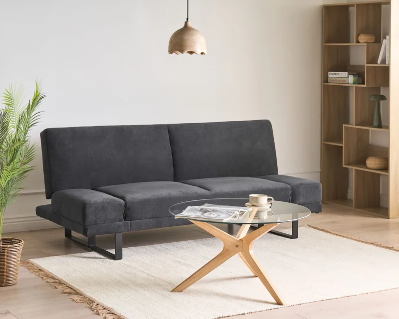 Sovesofa York Chenille - Sort - Møbler - Sofaer - Sovesofaer