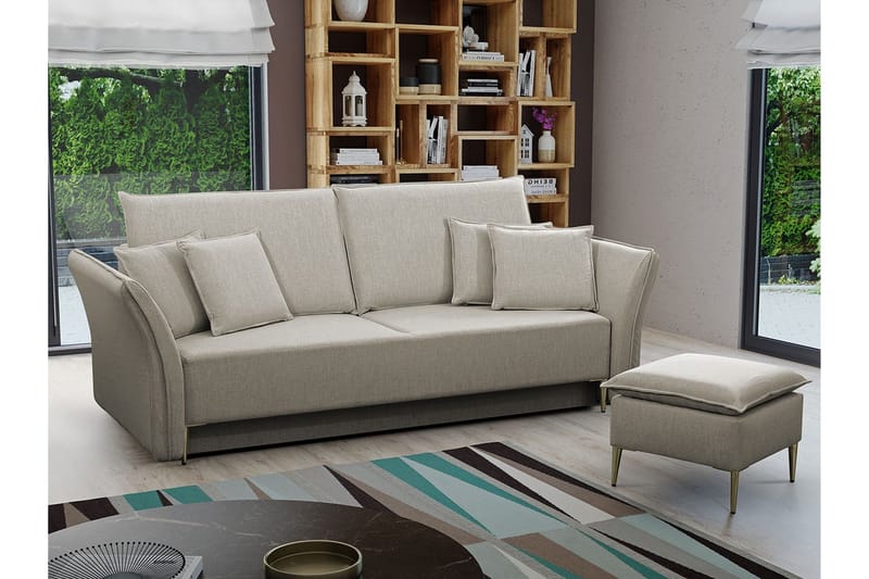Staffin 3-sits Bäddsoffa beige - Møbler - Sofaer - Sovesofaer