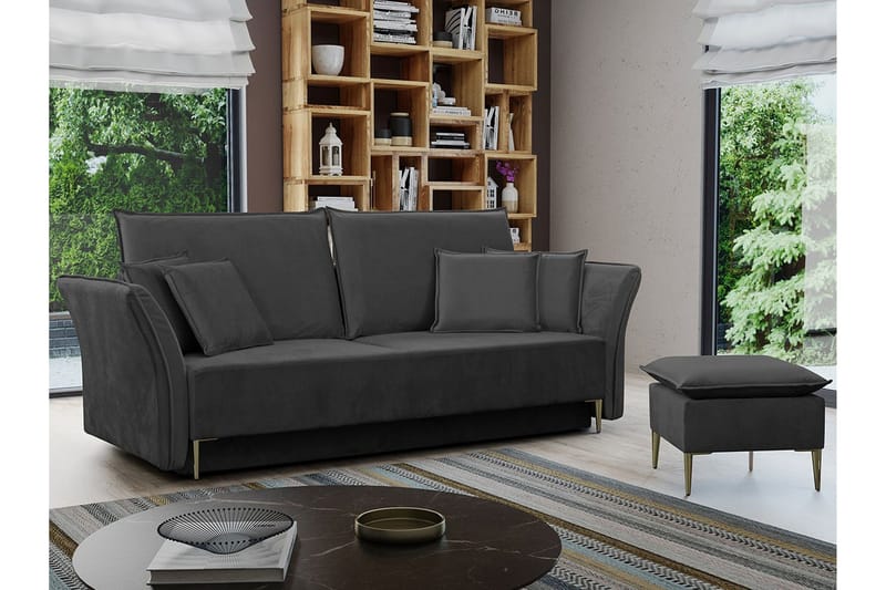 Staffin 3-sits Bäddsoffa Dark grey - Møbler - Sofaer - Sovesofaer