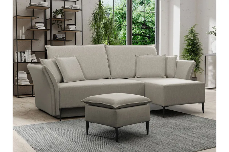 Staffin 3-sits Hörnbäddsoffa beige - Møbler - Sofaer - Sovesofaer