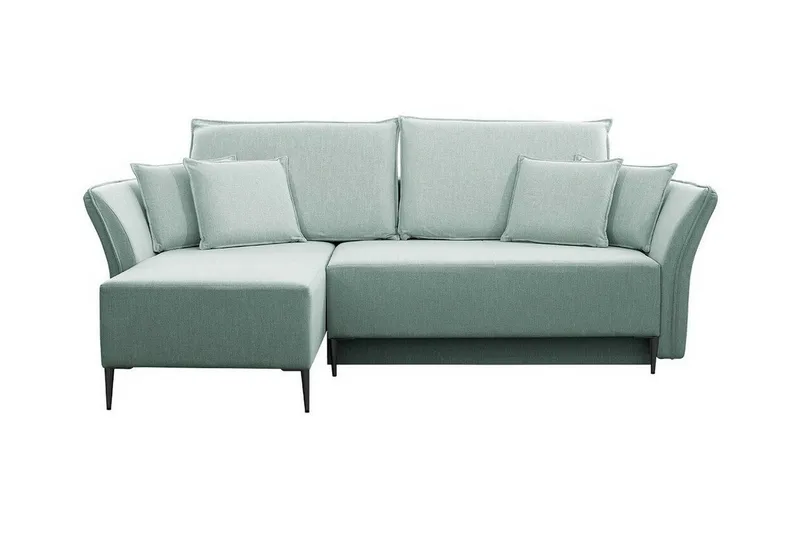 Staffin 3-sits Hörnbäddsoffa Light green/Green/Mint - Møbler - Sofaer - Sovesofaer