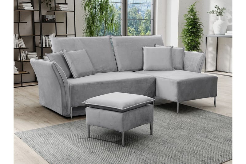 Staffin 3-sits Hörnbäddsoffa Ljusgrå - Møbler - Sofaer - Sovesofaer