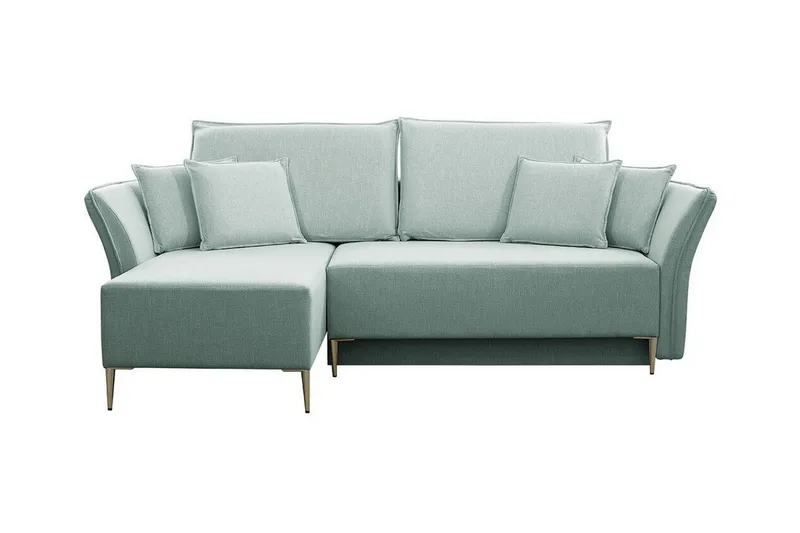 Staffin 3-sits Hörnbäddsoffa NO_BRAND Light green - Møbler - Sofaer - Sovesofaer