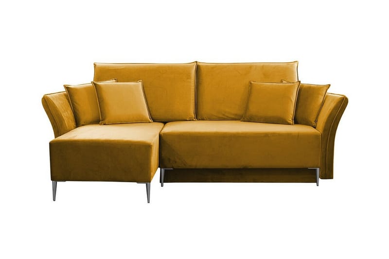 Staffin 3-personers Hjørnesovesofa - Gul - Møbler - Sofaer - Sovesofaer