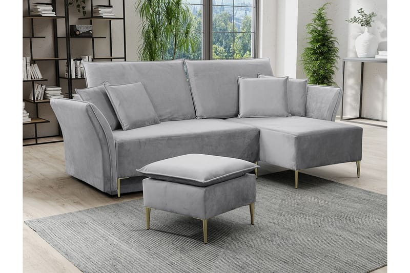 Staffin 3-personers Hjørnesovesofa - Lysegrå - Møbler - Sofaer - Sovesofaer