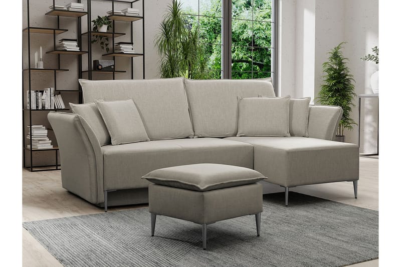 Staffin 3-personers Hjørnesovesofa - Beige - Sovesofaer - Hjørnesovesofa