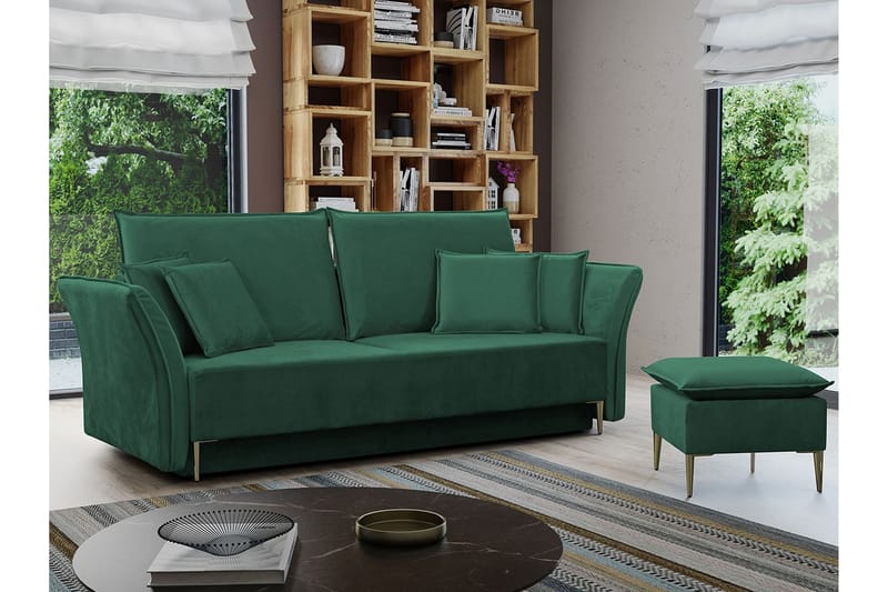 Staffin 3-personers Sovesofa - Mørkegrøn - Møbler - Sofaer - Sovesofaer
