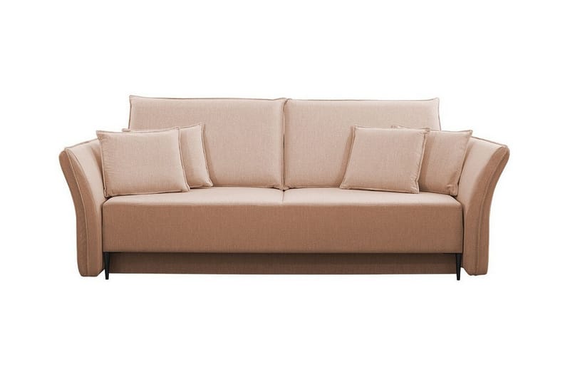 Staffin 3-personers Sovesofa - Lyserød/Beige - Sovesofaer - 3 personers sovesofa