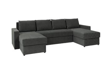 Staffin 4-sits Hörnbäddsoffa Dark grey - Møbler - Sofaer - Sovesofaer