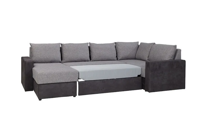 Staffin 4-sits Hörnbäddsoffa Dark grey/Light grey - Møbler - Sofaer - Sovesofaer