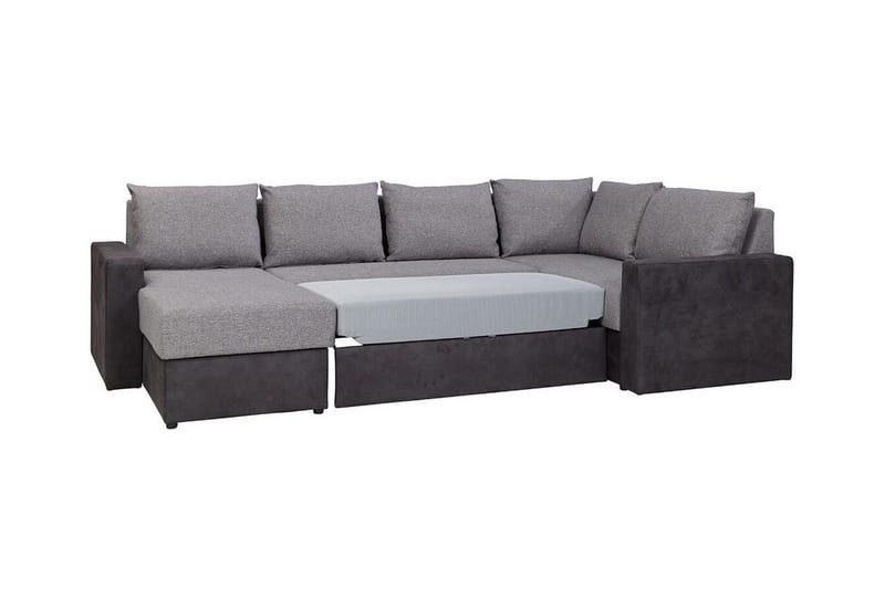 Staffin 4-sits Hörnbäddsoffa Dark grey/Light grey - Møbler - Sofaer - Sovesofaer