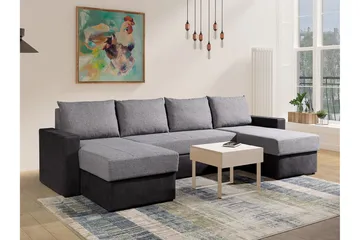 Staffin 4-sits Hörnbäddsoffa Light grey/Dark grey - Møbler - Sofaer - Sovesofaer