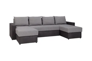 Staffin 4-sits Hörnbäddsoffa Light grey/Dark grey - Møbler - Sofaer - Sovesofaer