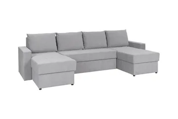 Staffin 4-sits Hörnbäddsoffa Ljusgrå - Møbler - Sofaer - Sovesofaer