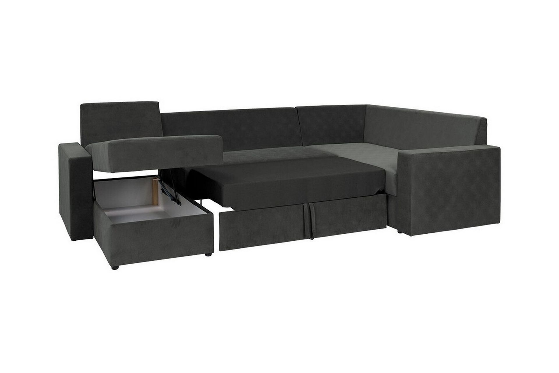 Staffin 4-personers Hjørnesovesofa - Mørkegrå/Lysegrå - Møbler - Sofaer - Sovesofaer