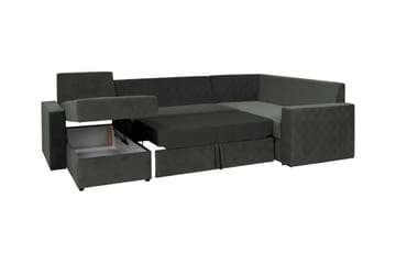 Staffin 4-personers Hjørnesovesofa - Mørkegrå/Lysegrå - Møbler - Sofaer - Sovesofaer