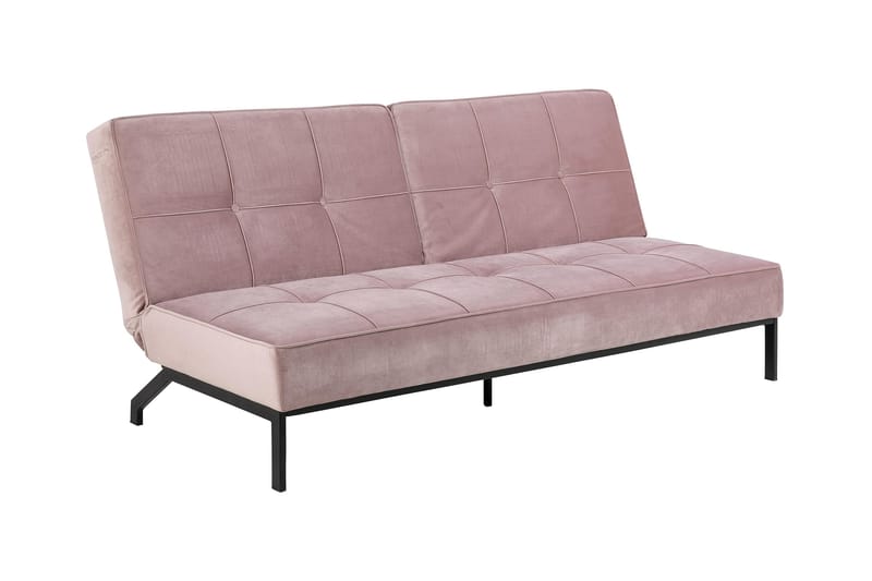 Stefan Sovesofa Velour - Lyserød - Møbler - Sofaer - Sovesofaer