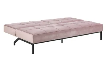 Stefan Sovesofa Velour - Lyserød - Møbler - Sofaer - Sovesofaer