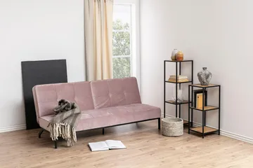 Stefan Sovesofa Velour - Lyserød - Møbler - Sofaer - Sovesofaer