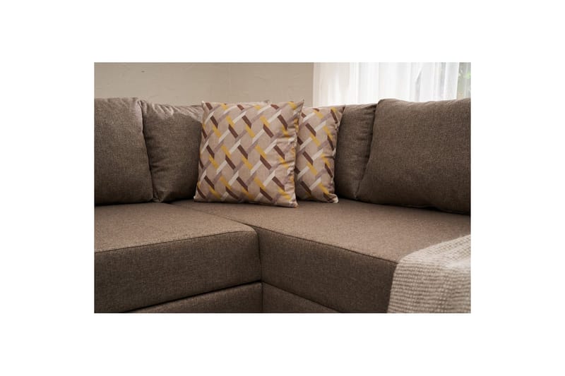 Sufian Hjørne sovesofa 4 personers - Brun - Møbler - Sofaer - Sovesofaer
