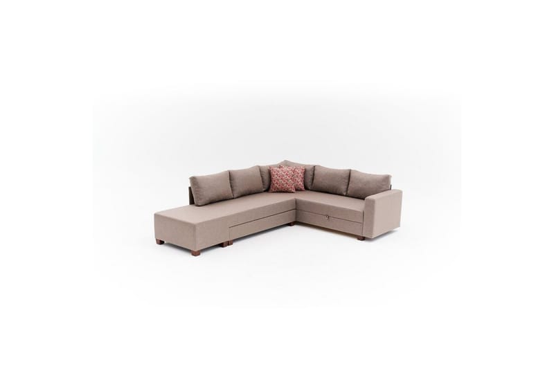 Sufian Hjørne sovesofa 4 personers - Brun - Møbler - Sofaer - Sovesofaer