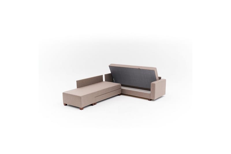 Sufian Hjørne sovesofa 4 personers - Brun - Møbler - Sofaer - Sovesofaer