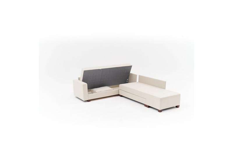 Sufian Hjørne sovesofa 4 personers - Cremevhid - Møbler - Sofaer - Sovesofaer