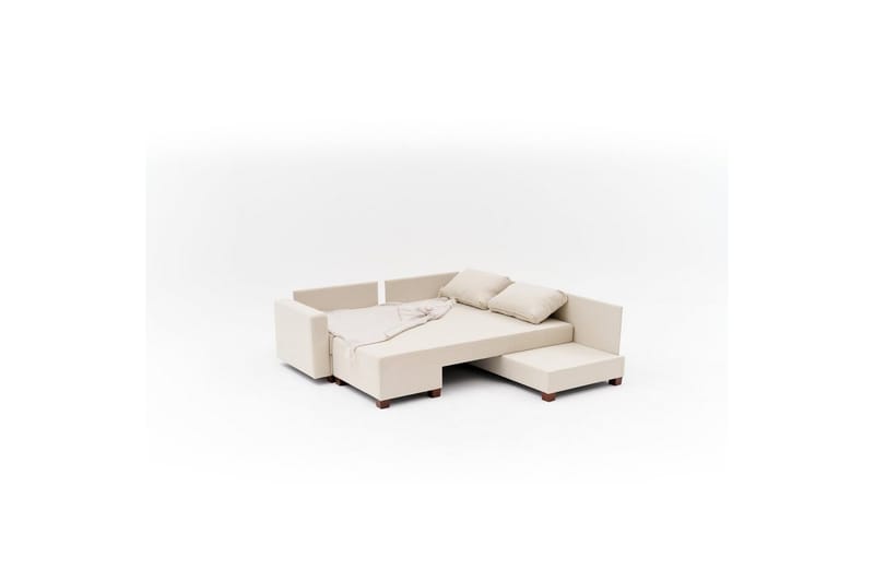 Sufian Hjørne sovesofa 4 personers - Cremevhid - Møbler - Sofaer - Sovesofaer