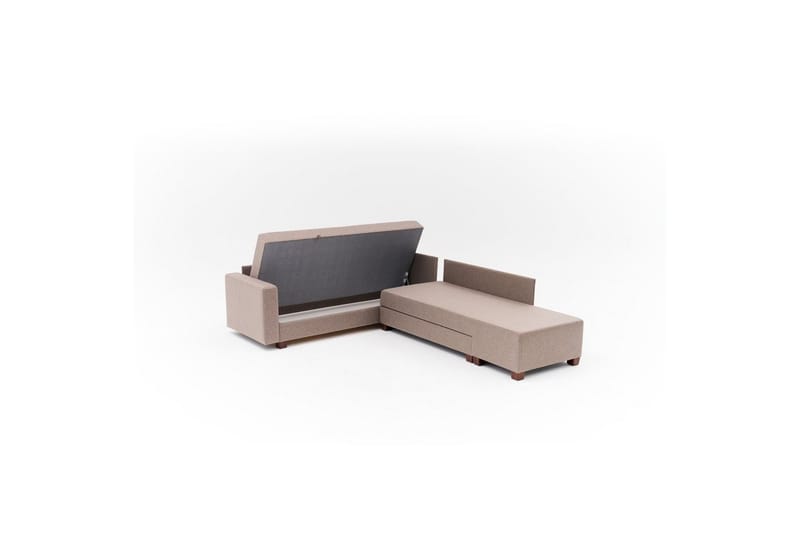 Sufian Hjørne sovesofa 4 personers - Brun - Møbler - Sofaer - Sovesofaer