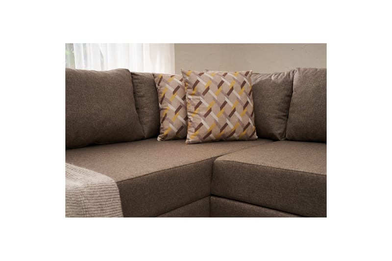 Sufian Hjørne sovesofa 4 personers - Brun - Møbler - Sofaer - Sovesofaer