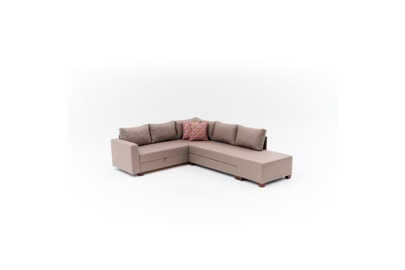 Sufian Hjørne sovesofa 4 personers - Brun - Møbler - Sofaer - Sovesofaer