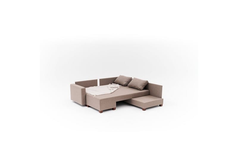 Sufian Hjørne sovesofa 4 personers - Brun - Møbler - Sofaer - Sovesofaer