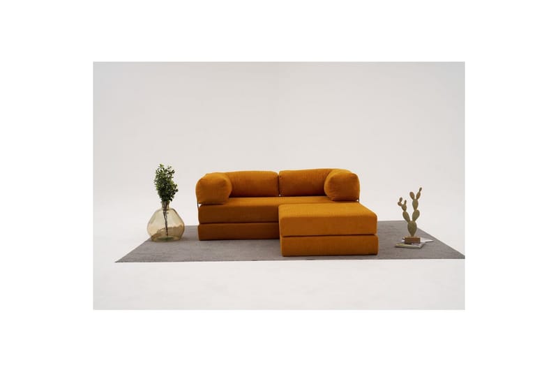 Sufian hjørne sovesofa med Divan 2 personers - Orange - Møbler - Sofaer - Sovesofaer