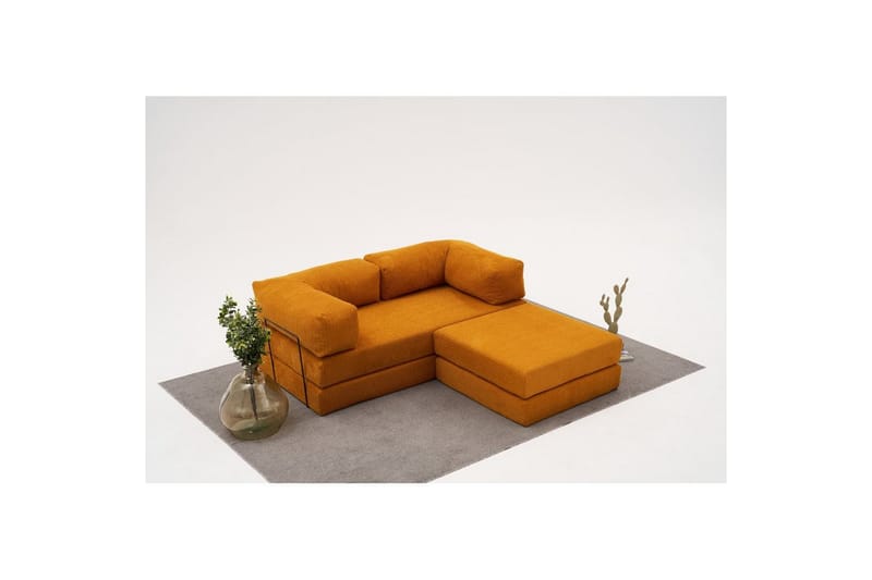 Sufian hjørne sovesofa med Divan 2 personers - Orange - Møbler - Sofaer - Sovesofaer