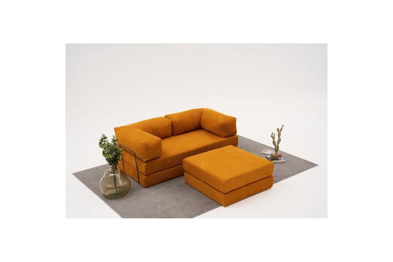 Sufian hjørne sovesofa med Divan 2 personers - Orange - Møbler - Sofaer - Sovesofaer