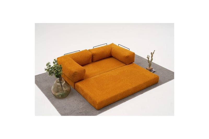 Sufian hjørne sovesofa med Divan 2 personers - Orange - Møbler - Sofaer - Sovesofaer