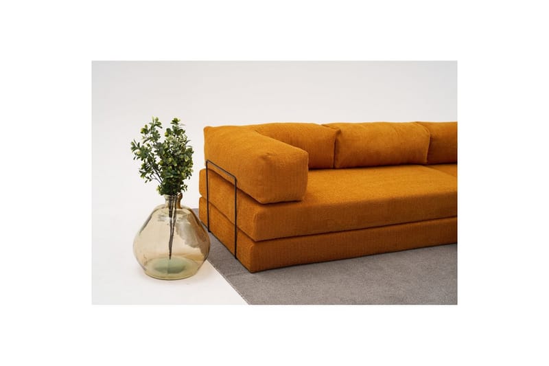 Sufian hjørne sovesofa to hjørner 3 personers - Orange - Møbler - Sofaer - Sovesofaer