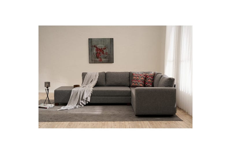 Sufian Soffa med Chaiselong 4-sits - Grafitgrå - Møbler - Sofaer - Sovesofaer