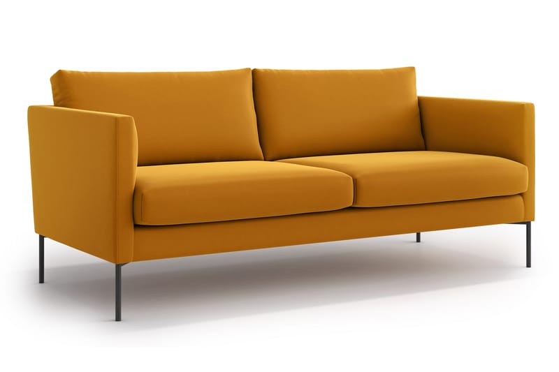 Sveah 3-seter sofa - Gul - Sovesofaer - 3 personers sovesofa