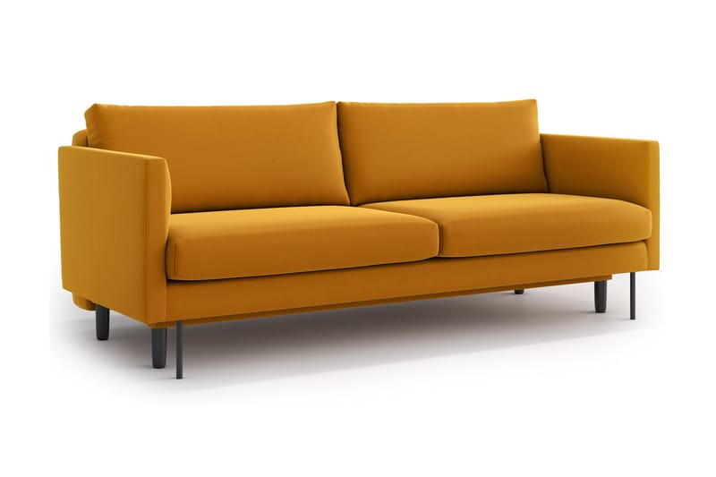 Sveah 3-seter Sovesofa - Gul - Sovesofaer - 3 personers sovesofa