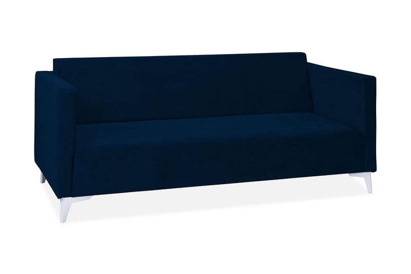 Szafir 3-Pers. Sofa 82x176 cm - Mørkeblå - Sovesofaer - 3 personers sovesofa - Velour sofaer
