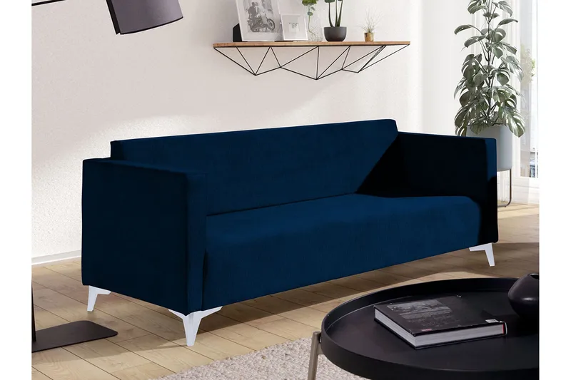 Szafir 3-Pers. Sofa 82x176 cm - Mørkeblå - Møbler - Sofaer - 3 personers sofa