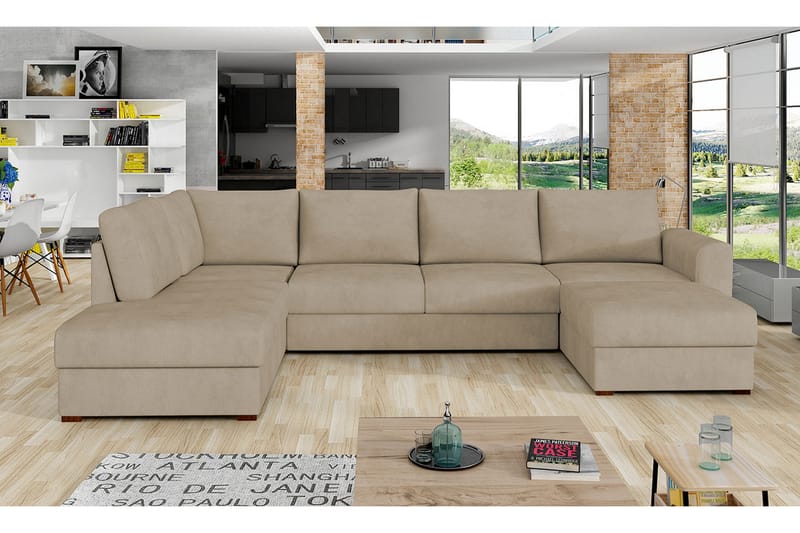 Taberk Sovesofa m. To Chaiselonger - Sovesofaer - Sovesofa chaiselong - Velour sofaer