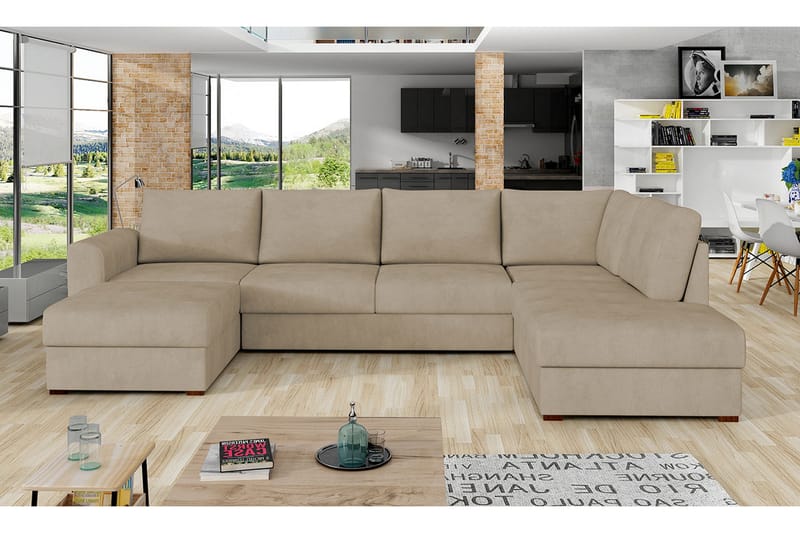 Taberk Sovesofa m. To Chaiselonger - Sovesofaer - Sovesofa chaiselong - Velour sofaer