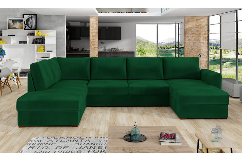 Taberk Sovesofa m. To Chaiselonger - Sovesofaer - Sovesofa chaiselong - Velour sofaer