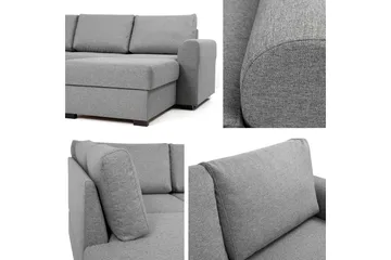 Taberk Sovesofa med Chaiselong og Dobbelt Chaiselong 4-personers i Bouclé - Grøn - Møbler - Sofaer - Sovesofaer