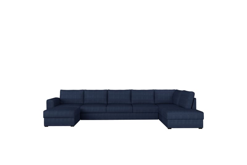Taberk Sovesofa med Chaiselong og Dobbelt Chaiselong 5-personers i Chenille - Blå - Møbler - Sofaer - Sovesofaer