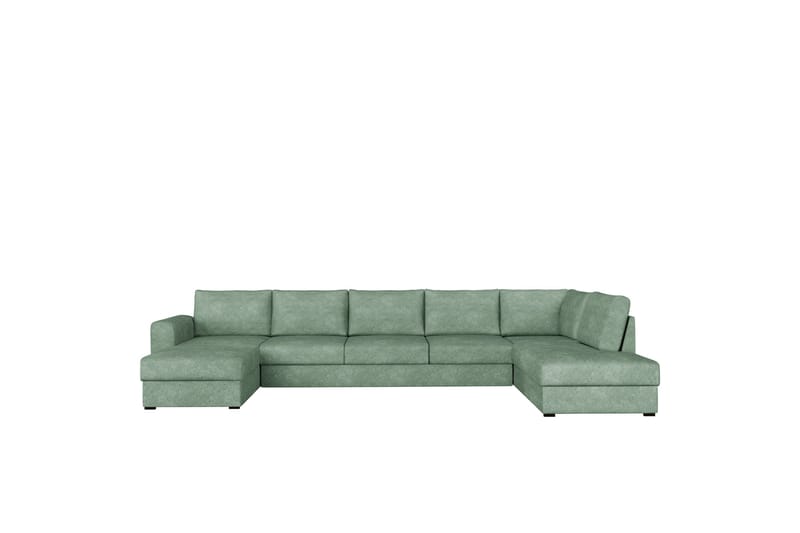 Taberk Sovesofa med Chaiselong og Dobbelt Chaiselong 5-personers i Bouclé, Grøn