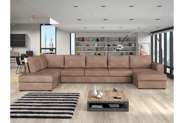Taberk Sovesofa med Chaiselong og Dobbelt Chaiselong 5-personers i Bouclé - Rosa - Møbler - Sofaer - Sovesofaer