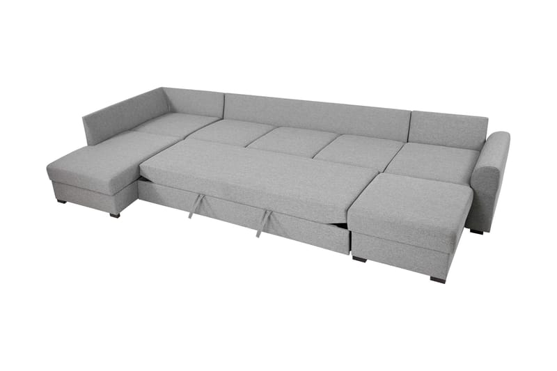 Taberk Sovesofa med Chaiselong og Dobbelt Chaiselong 5-personers i Bouclé - Grøn - Møbler - Sofaer - Sovesofaer